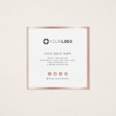 Carte de réduction simple rose moderne (Dos)