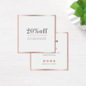 Carte de réduction simple rose moderne (Bureau)