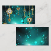 Carte De Réduction Skeleton Keys on Green Background (Devant / Derrière)