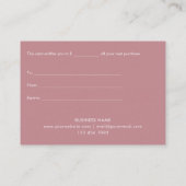 Carte De Réduction Snowflakes Rose Gold Holiday Gift Certificate (Dos)