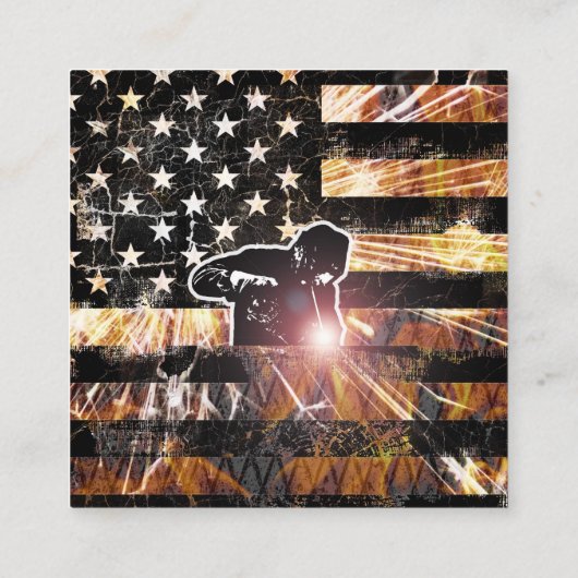 Carte De Réduction Soudage des étincelles et flammes (Dos)