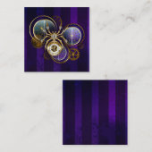 Carte De Réduction Spider Steampunk sur Arrière - plan pourpre (Devant / Derrière)