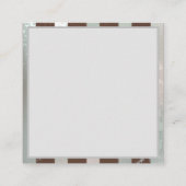 Carte De Réduction Steampunk Clock and Turquoise Roses on Striped (Dos)