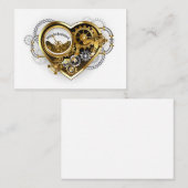 Carte De Réduction Steampunk Heart with a Manometer (Devant / Derrière)