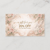 Carte De Réduction Studio de coiffure Rose Blush Illustration (Devant)