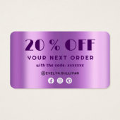 Carte de réduction sur faux feuillet d'agneau viol (Dos)