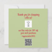 Carte de réduction sur Merci Tropical personnalisa (Dos)