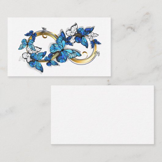 Carte De Réduction Symbol Infinity of Blue Morpho Butterflies (Devant / Derrière)