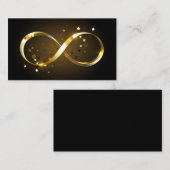 Carte De Réduction Symbole d'infini doré (Devant / Derrière)