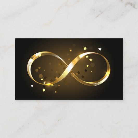 Carte De Réduction Symbole d'infini doré (Devant)