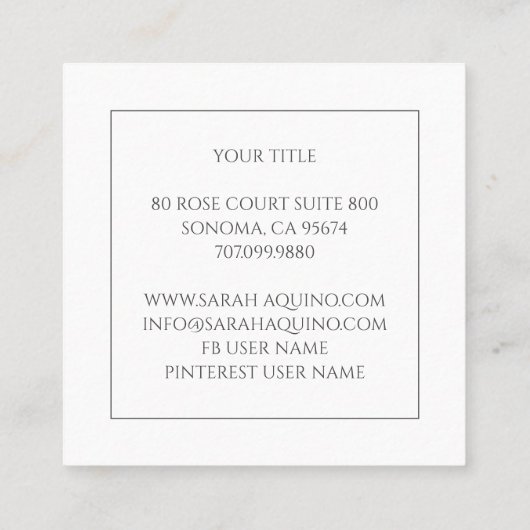 Carte De Réduction Textes Sage Green Beauté Lash Extensions & Tint (Dos)