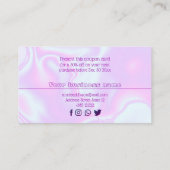 Carte De Réduction Texture olographe de licorne de faux iridescent de (Dos)