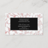 Carte De Réduction Texture rose d'aluminium de marbre d'or (Dos)