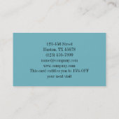 Carte De Réduction tourbillons turquoise du pays occidental aquarelle (Dos)