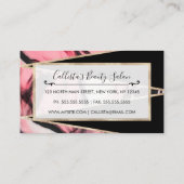 Carte De Réduction Triangles géométriques noirs en marbre rose (Dos)