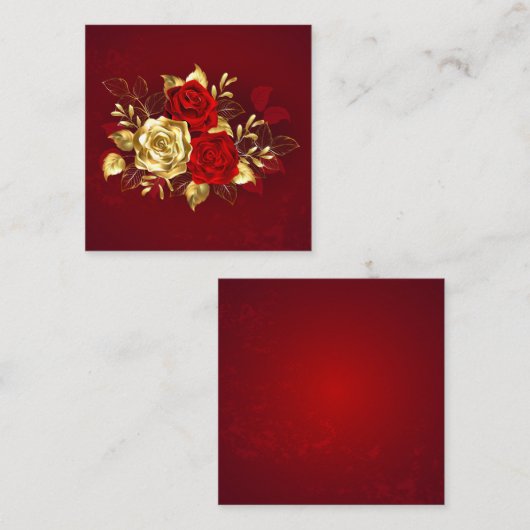 Carte De Réduction Trois Roses de bijoux (Devant / Derrière)