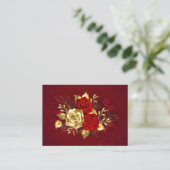 Carte De Réduction Trois Roses de bijoux (Debout devant)