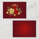 Carte De Réduction Trois Roses de bijoux (Devant / Derrière)