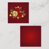 Carte De Réduction Trois roses de joaillerie (Devant / Derrière)