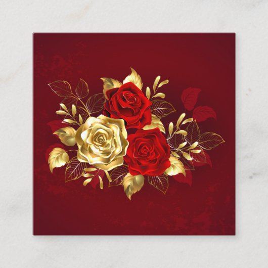 Carte De Réduction Trois roses de joaillerie (Devant)
