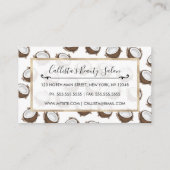 Carte De Réduction Tropical Summer Brown Blanc Coco Motif Fruit (Dos)