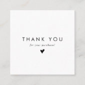 Carte De Réduction Typographie Chic Entreprise Code QR Merci (Devant)