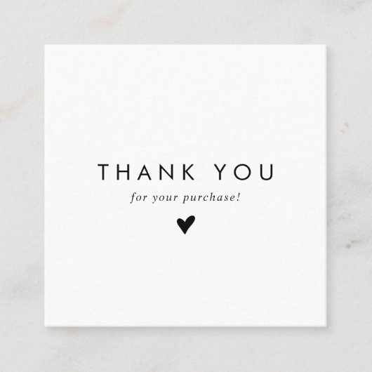 Carte De Réduction Typographie Chic Entreprise Code QR Merci (Devant)