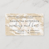 Carte De Réduction Typographie de marbre blanche moderne de parties (Dos)