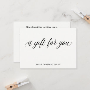 Carte De Réduction Typographie élégante simple   un cadeau pour vou