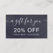 Carte De Réduction Typographie professionnelle Russe noir tableau noi (Devant)