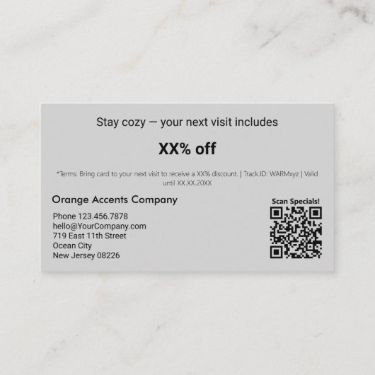 Carte De Réduction Un petit quelque chose à déballer la prochaine foi (Dos)