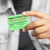 Carte de réduction verte Business Saint Patrick Li