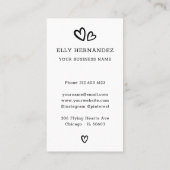 Carte de réduction verticale Merci noir Heart Logo (Dos)