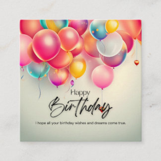 Carte De Réduction Vœux d'anniversaire colorés