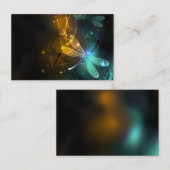 Carte De Réduction Vol de libellule verte lumineuse (Devant / Derrière)