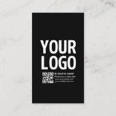 Carte De Réduction Votre logo avec code QR et texte modifiables (Dos)