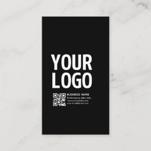 Carte De Réduction Votre logo avec code QR et texte modifiables