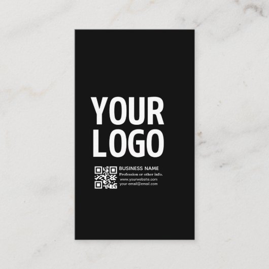 Carte De Réduction Votre logo avec code QR et texte modifiables (Devant)