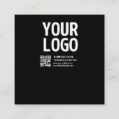 Carte De Réduction Votre logo avec code QR et texte modifiables (Dos)