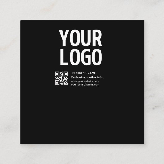 Carte De Réduction Votre logo avec code QR et texte modifiables (Devant)