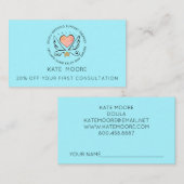 Carte De Réduction Whimsical Heart & Wings Doula Birthing Services (Devant / Derrière)