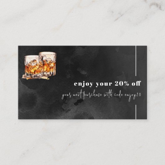 Carte De Réduction whisky noir  (Devant)