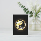 Carte De Réduction Yin Yang or sur noir (Debout devant)