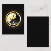 Carte De Réduction Yin Yang or sur noir (Devant / Derrière)