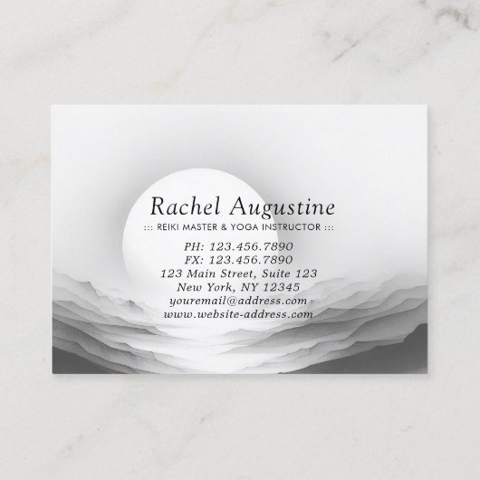 Carte De Réduction Yoga Reiki à une jambe King Pigeon Pose Aquarelle (Dos)