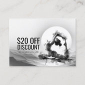 Carte De Réduction Yoga Reiki à une jambe King Pigeon Pose Aquarelle (Devant)