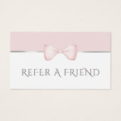 Carte de référence à arc rose Coquette (Devant)