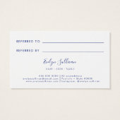 Carte de référence à la chinoiserie florale (Dos)