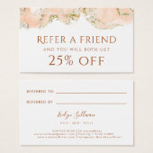 carte de référence à l'encre de pêche (Devant & derrière)