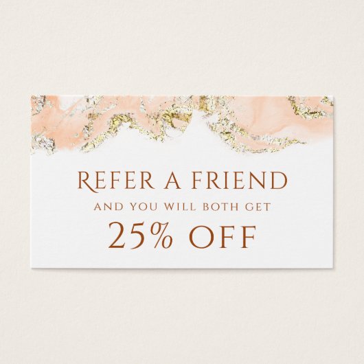 carte de référence à l'encre de pêche (Devant)